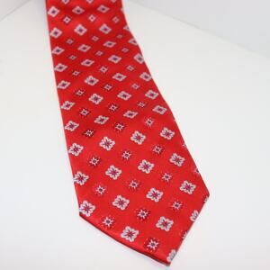 Vintage Krimson by Kwame Silk Medallion Print Tie 3.5” Wide